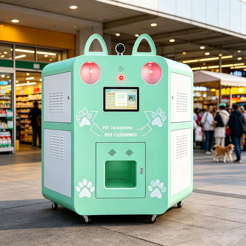 Self Service Pet Washing Vending Machine 24h Unattended Dog Bath Equipment For Supermarket Plaza Customized