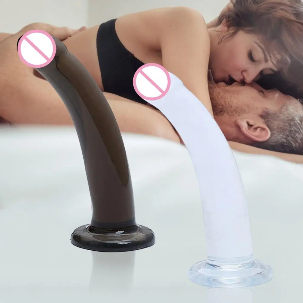 Transparent Dildo Suction Cup Unisex Gay Safe Sensual Dildo G Spot Artificial Penis Stimulation Solo Play Dildo Couple Sex Toys