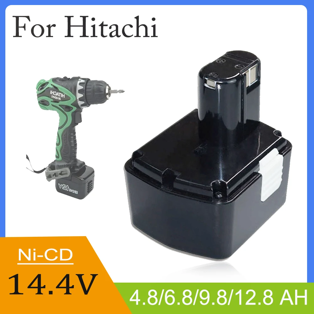 

For Hitachi 14.4V 4.8/6.8/9.8/12.8Ah Rechargeable Battery，Compatible DS14DL DV14DL CJ14DL DS14DVF3 EB1414S EB14B EB1412S EB14S