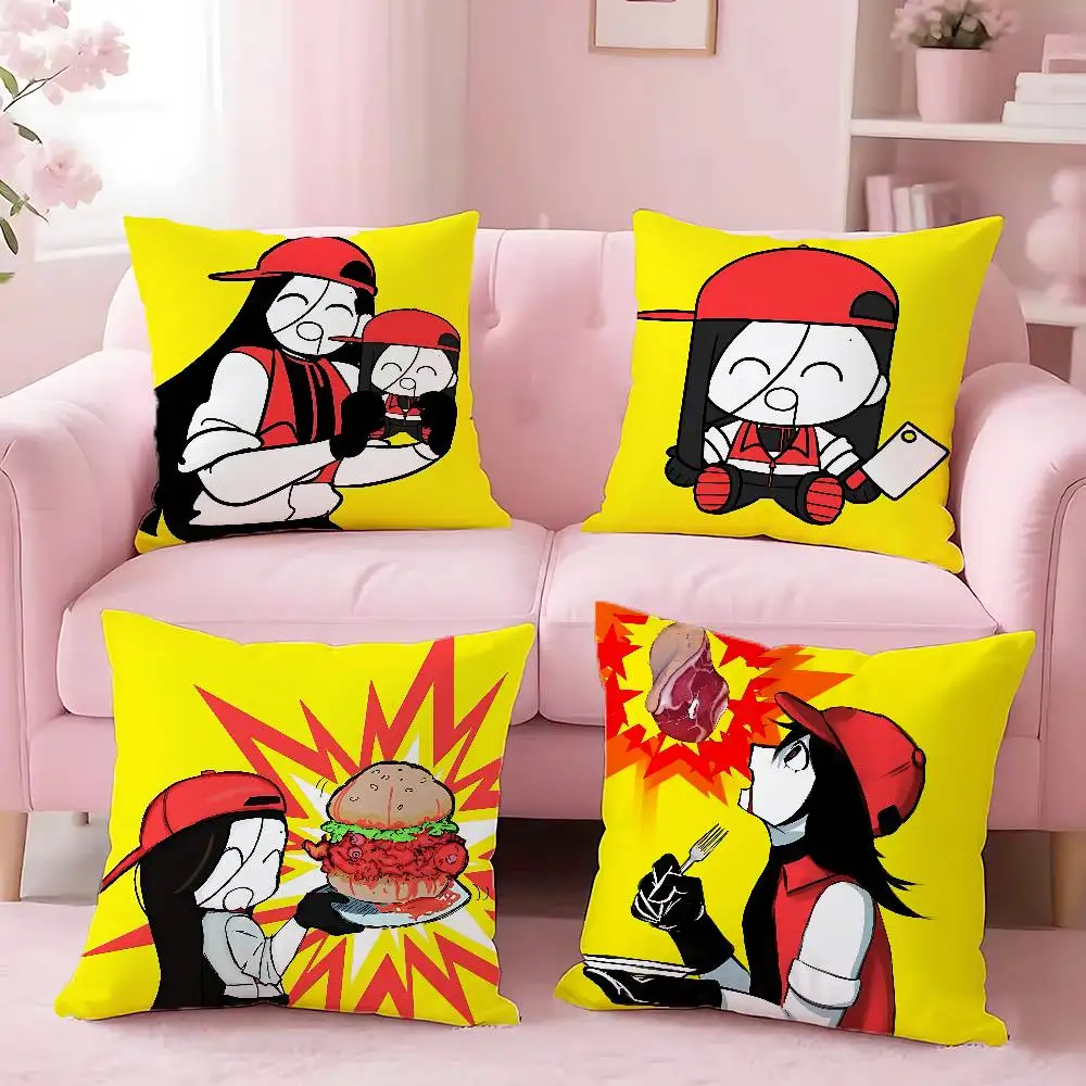 يي شي المغني اللحوم فتاة كيس وسادة ل أريكة ديكور سيارة مكتب غرفة الطباعة غطاء الوسادة الزينة والحامي
