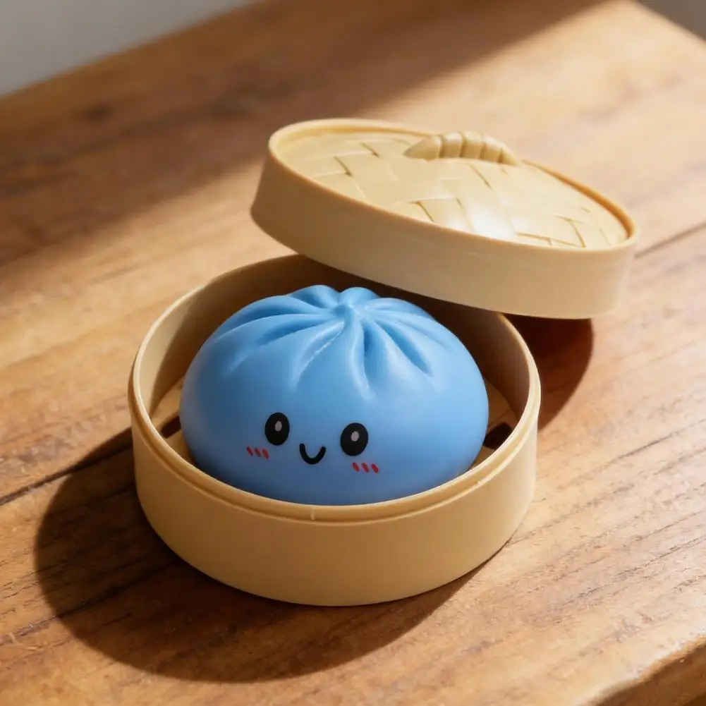 Colorful Dumpling Squishes Stress Balls Reusable Low Rebound Decompression Toys Dough Ball Unique Home Ornament Gifts