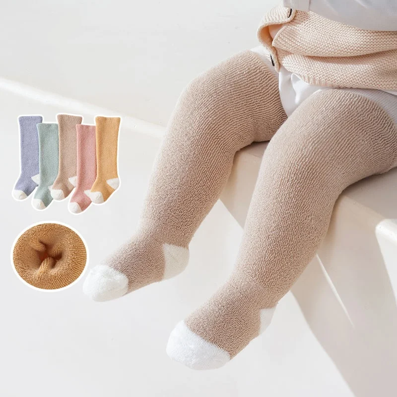 

Newborn Baby Long Socks Autumn Winter Thicken Warm Knee High Socks for 0-3Years Infant Boys Girls Cotton Toddler Kids Stockings