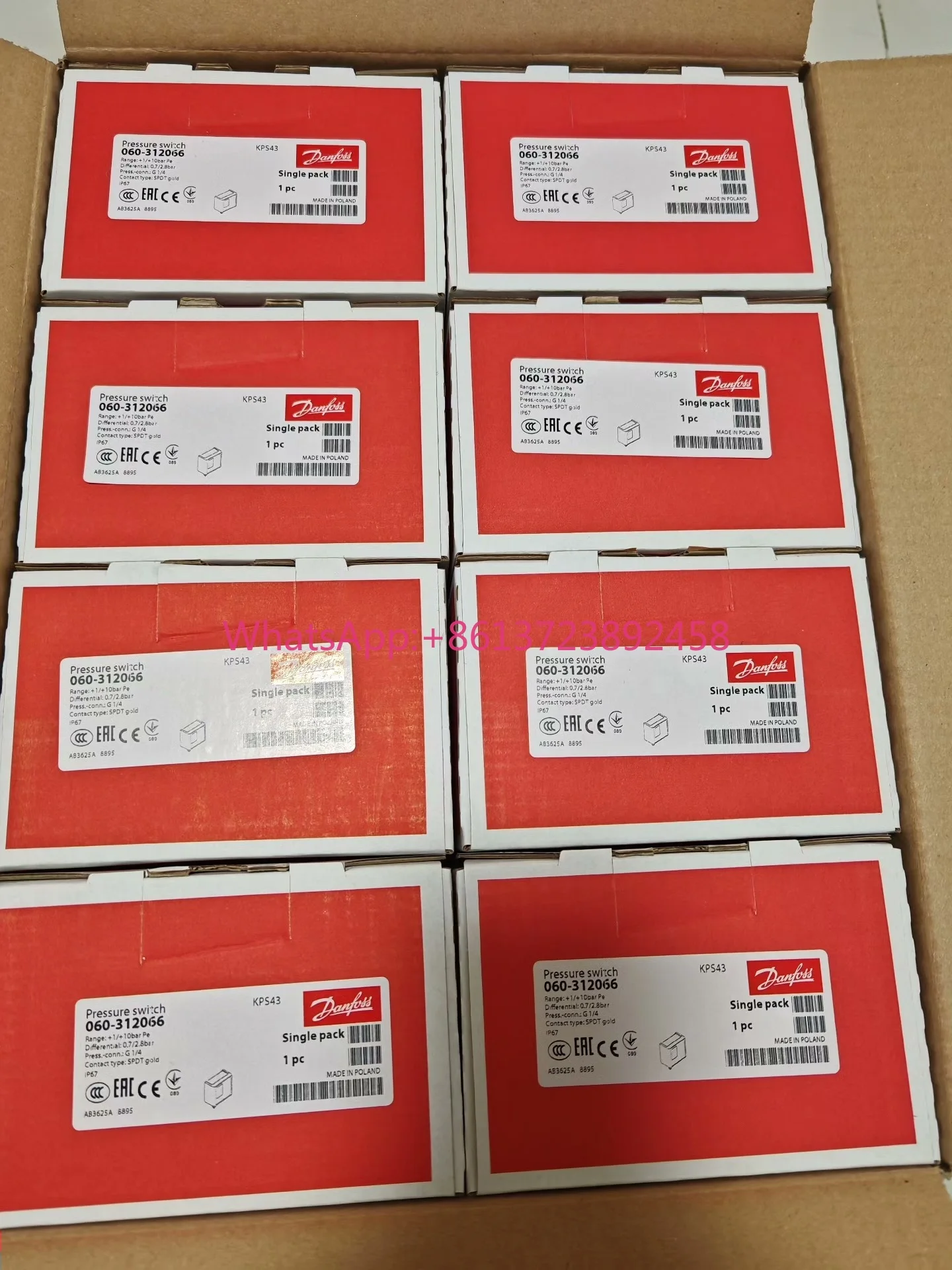 Датчик давления Danfoss KPS43, модель 060-312066