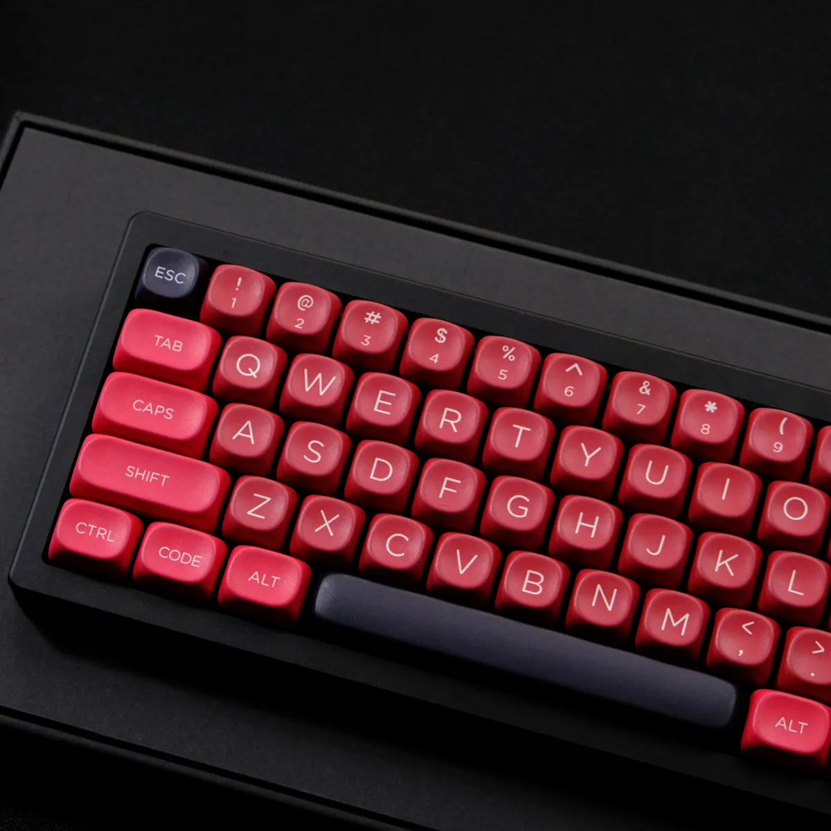 Imagem -02 - Black Ham Dye Sublimação Keycaps Grupo Material Pbt Perfil Moa Switches mx Gaming Teclado Mecânico Gk96 126 Chaves