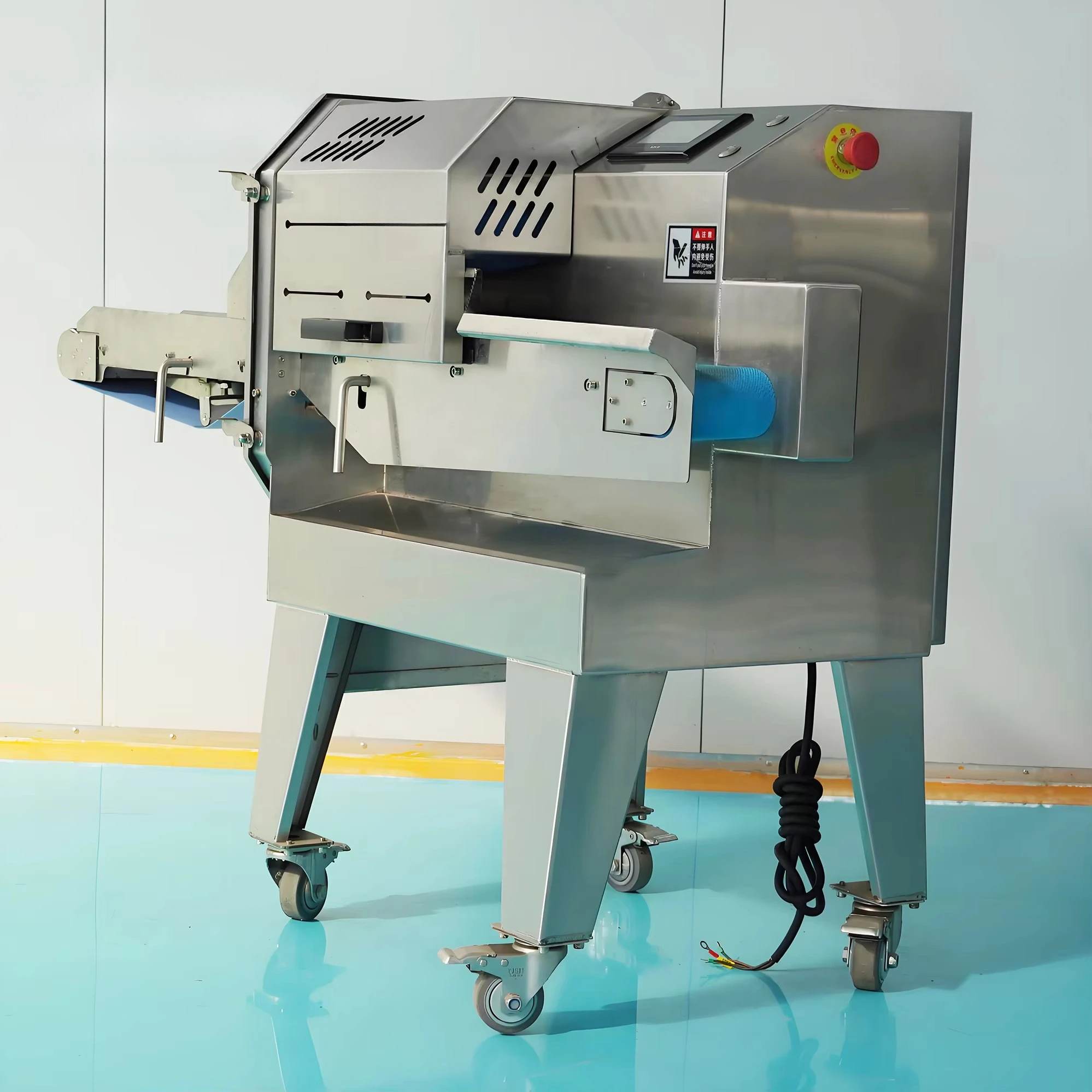 Massive Output Meat Slicing System; Continuous Processing for Sliced Turkey Breast and Deli Ham in Large Scale Food Factories