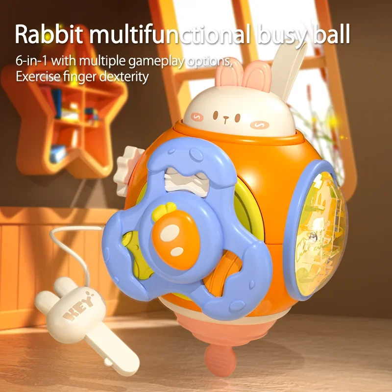 Edukacyjna zabawka Montessori - kostka manipulacyjna, rozwijająca umiejętności manualne, skrzynka z zamkami, zabawka kostka rozwijająca motorykę małą dla dzieci.