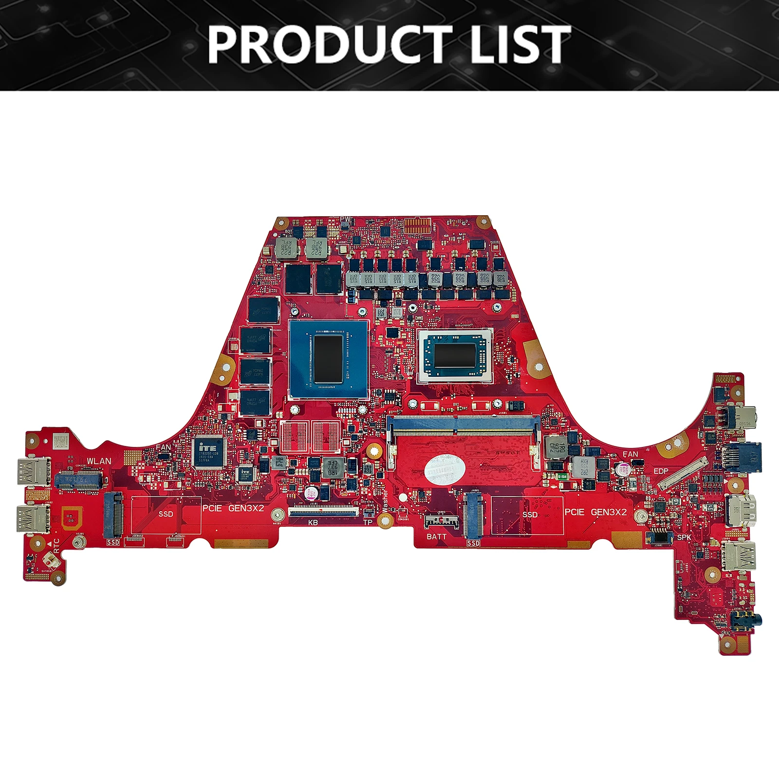 GA502DU Laptop Motherboard For ASUS ROG Zephyrus G15 GA502D Mainboard 8G RAM R5-3550H R7-3750H GTX1660TI-V6G OK TEST