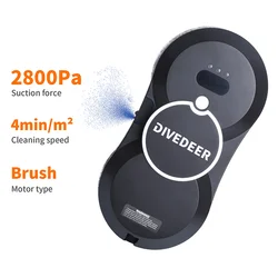 DIVEDEER Window cleaning robot Water spray intelligent cleaning robot Brushless motor Glass washer spray window cleaning robot