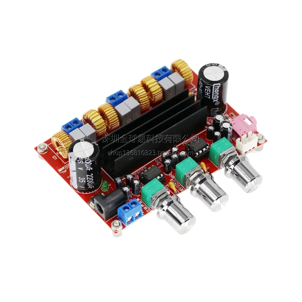 XH-M139 2.1 channel digital power amplifier board 12V-24V wide voltage TPA3116D2 2 * 50W + 100W