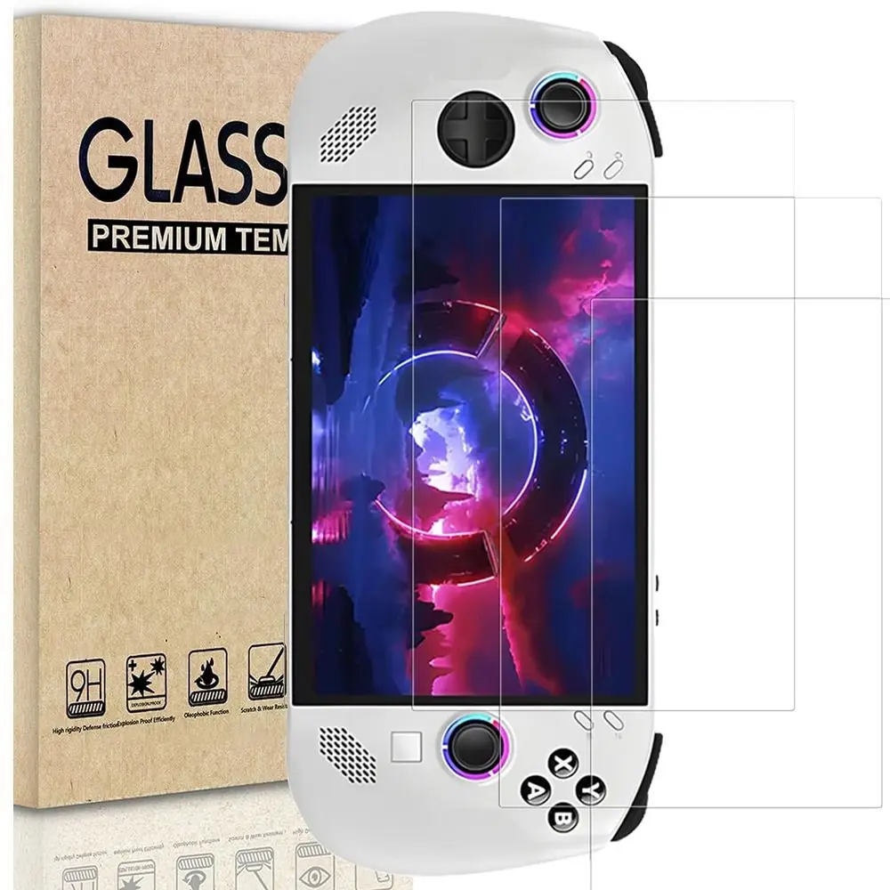 3PACK HD Screen Protector 8 inch Curved Edge Protective Film Anti Fingerprint Anti Scratch Tempered Glass for Lenovo Legion Go S