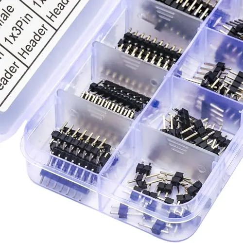 Keszoox 2.54mm Single Row Male Pin Header DIP Connector Kit 2-12Pin Straight PCB Mount Pins (Male-Pin-Single) - Image 6