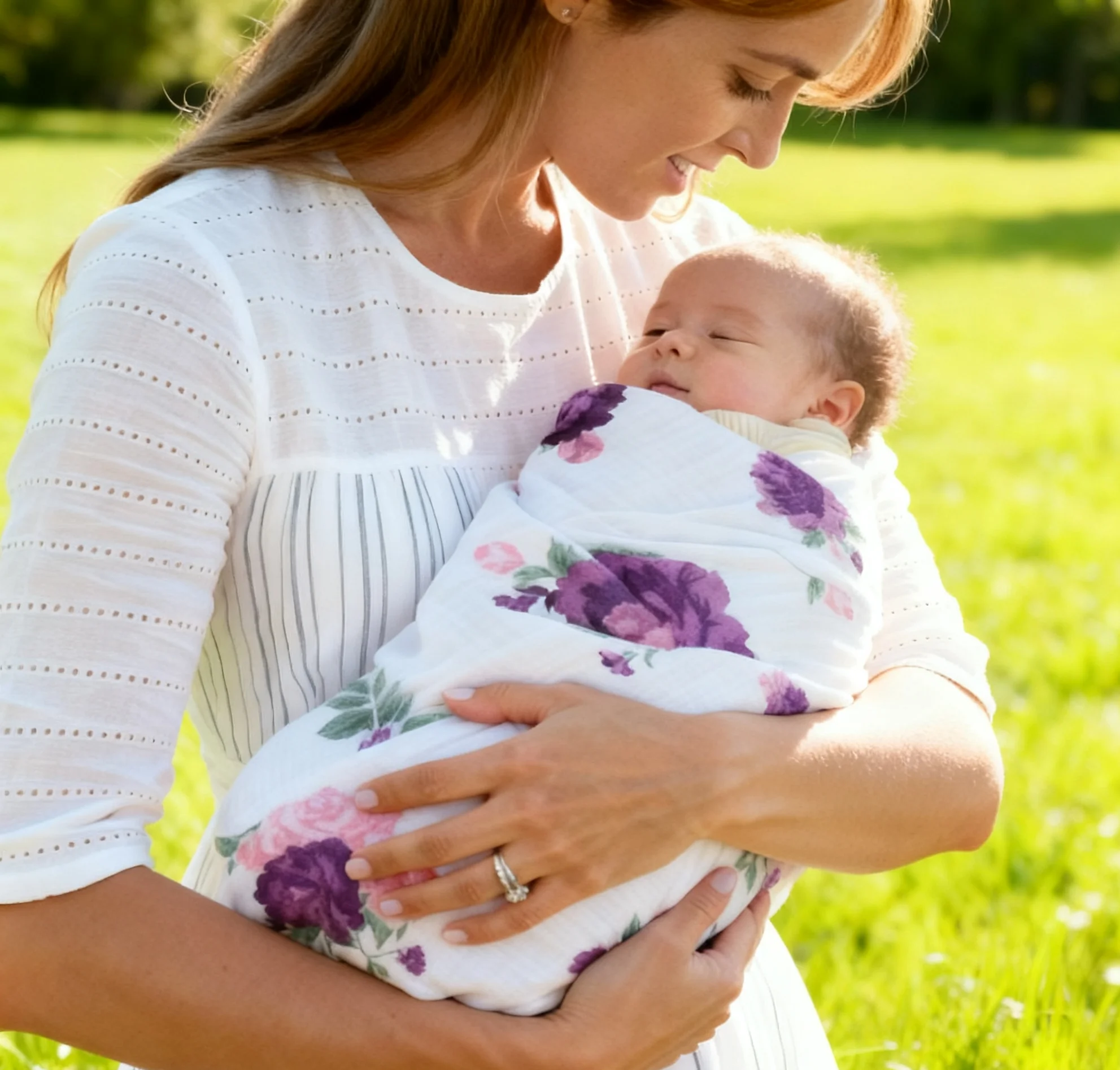 

Ultra Soft Baby Muslin Blanket Large 47x47 Inch, Lightweight Breathable Swaddling Receiving Blanket for Newborn Infant, Perfect