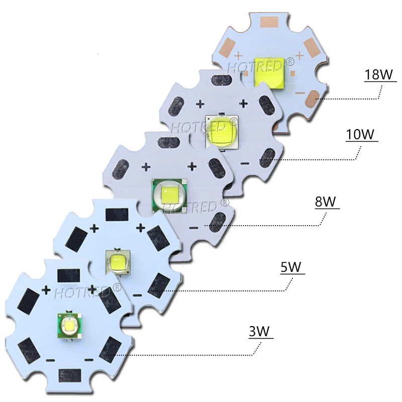 Yüksek güç LED 3W 5W 10W 18W 3535 XPE 5050 XML2 XHP50 T6 3V 6V soğuk beyaz boncuk lamba DIY el feneri için bisiklet araba balıkçılık meşale