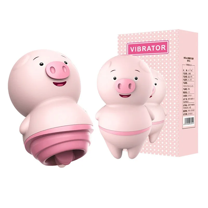 Sexy Pig Female Tongue Licking Sucking Vibrators For Women Clitoris Sucker Anal Nipple Vagina Massage 18+ Adult Erotic Sex Toys