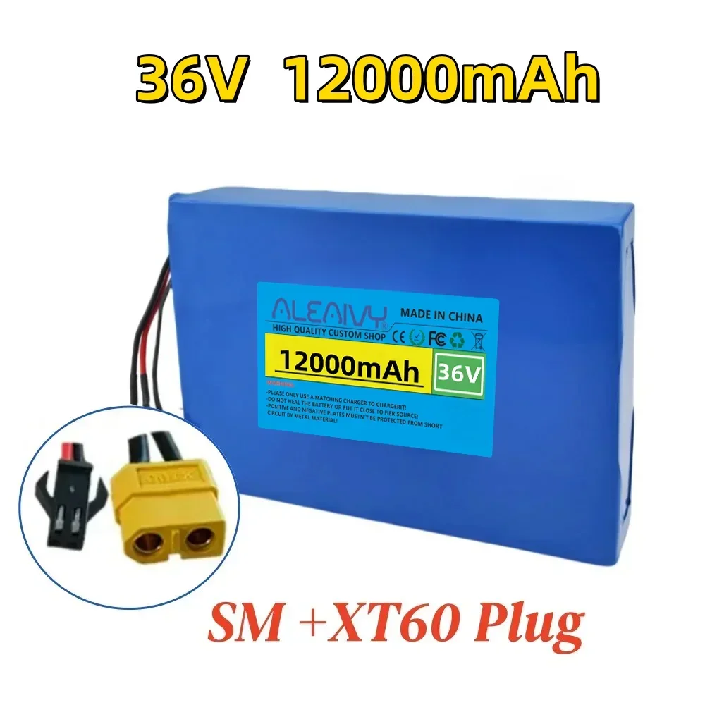 36V 12000mAh 10S4P 18650 lithiumbatterijpak - BMS uitgerust oplaadbaar voor 500W skateboard dagelijks woon-werkverkeer vervanging