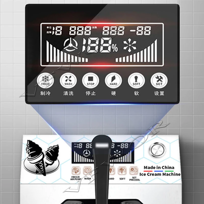 2025년형 신형 상업용 싱글 헤드 냉동 요구르트 소프트 아이스크림 제조기 자동 소프트 아이스크림 기계