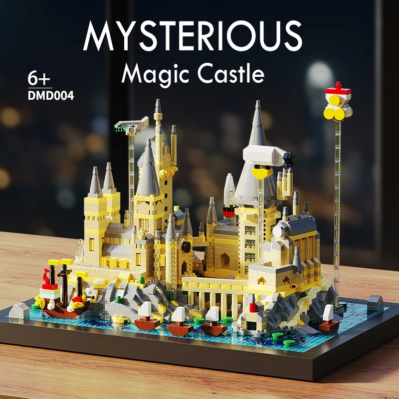 Harry Potter Magic Castle Building Bricks Sets, DIY Blocks, brinquedos clássicos do cinema, presentes de Natal para crianças, crianças, adultos, 2700 unidades