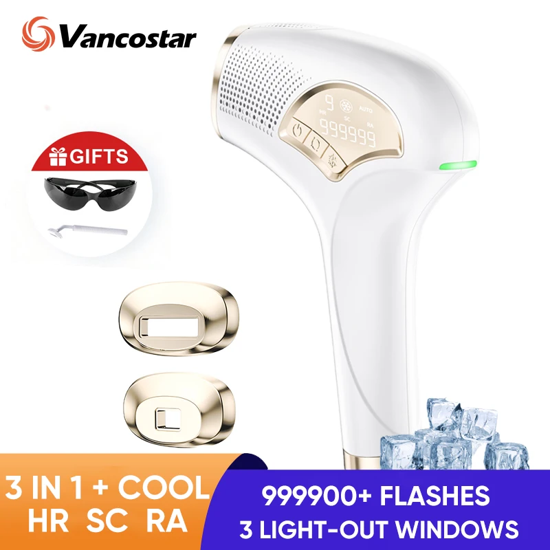 Vancostar Cool IPL Hair Removal 3in1 for Women Rejuvenation Acne Remove Painless Bikini Trimmer At-Home Permanent Laser Epilator