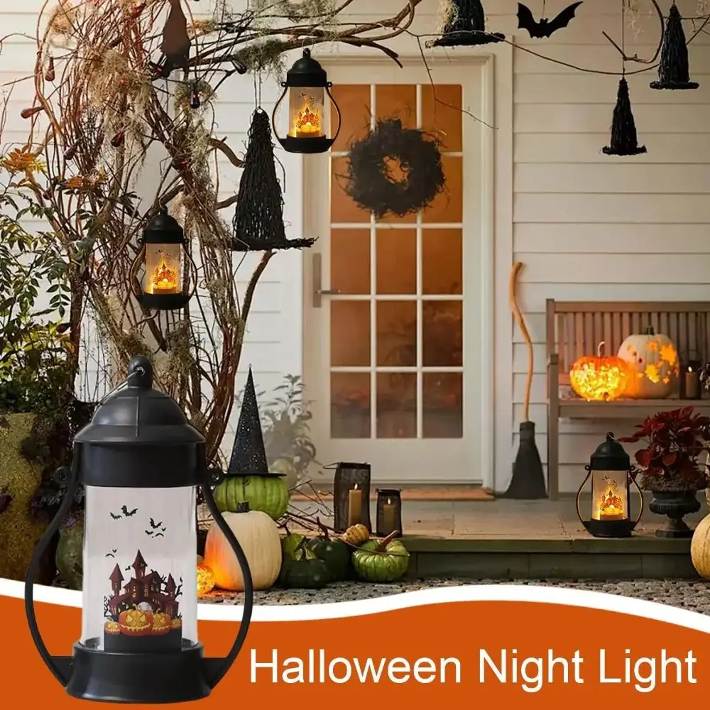 

New Portable Halloween Led Lamp Ghost Cartoon Anime Hanging Night Light LED Pumpkin Light Halloween Decor Supplies