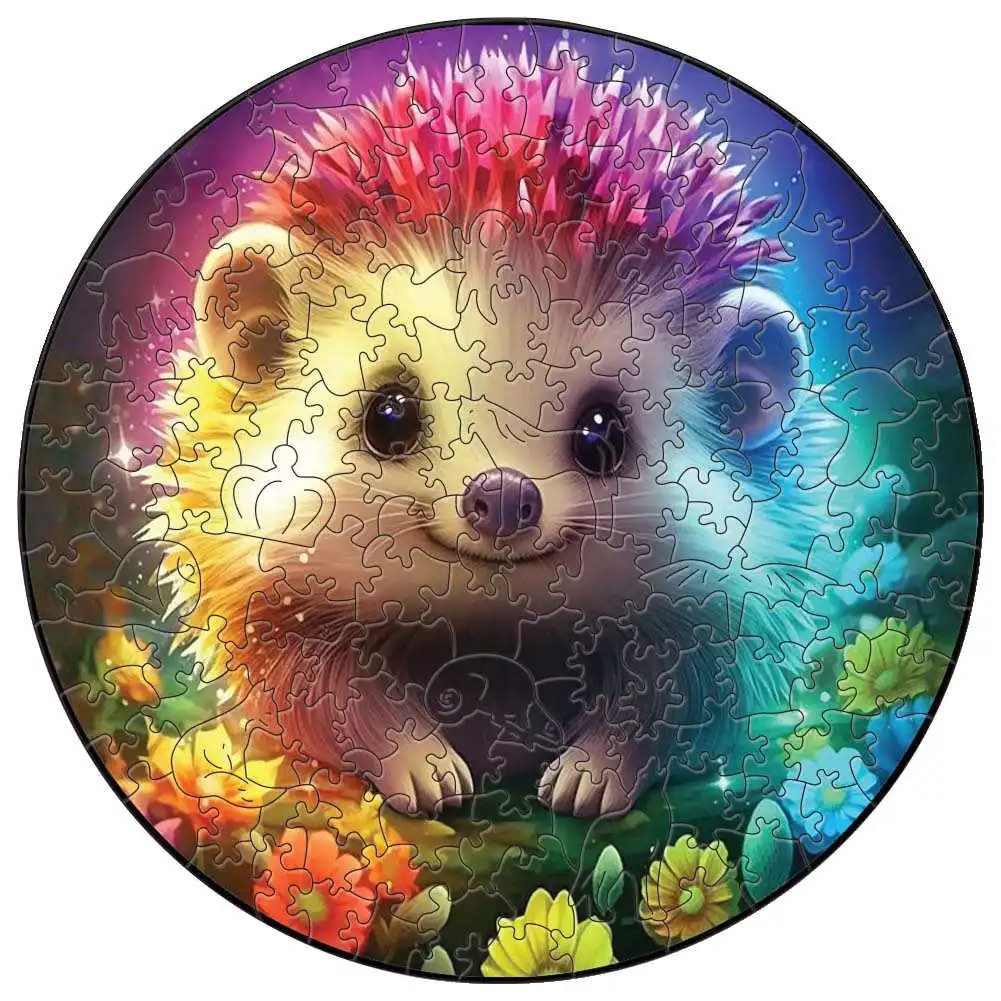 KaayeeWood Holzpuzzle 185 Teile – Gemächlicher Frosch, Aus Natürlichem Holz, Mit Aufbewahrungsbox