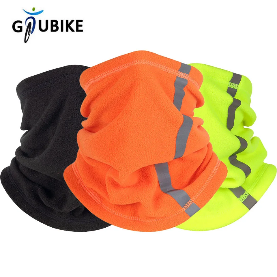 GTUBIKE Winter Warm Fleece Neck Scarves Reflective Skiing Neck Cover Mask Motorcycle Half Face Mask Scarf Riding Windproof