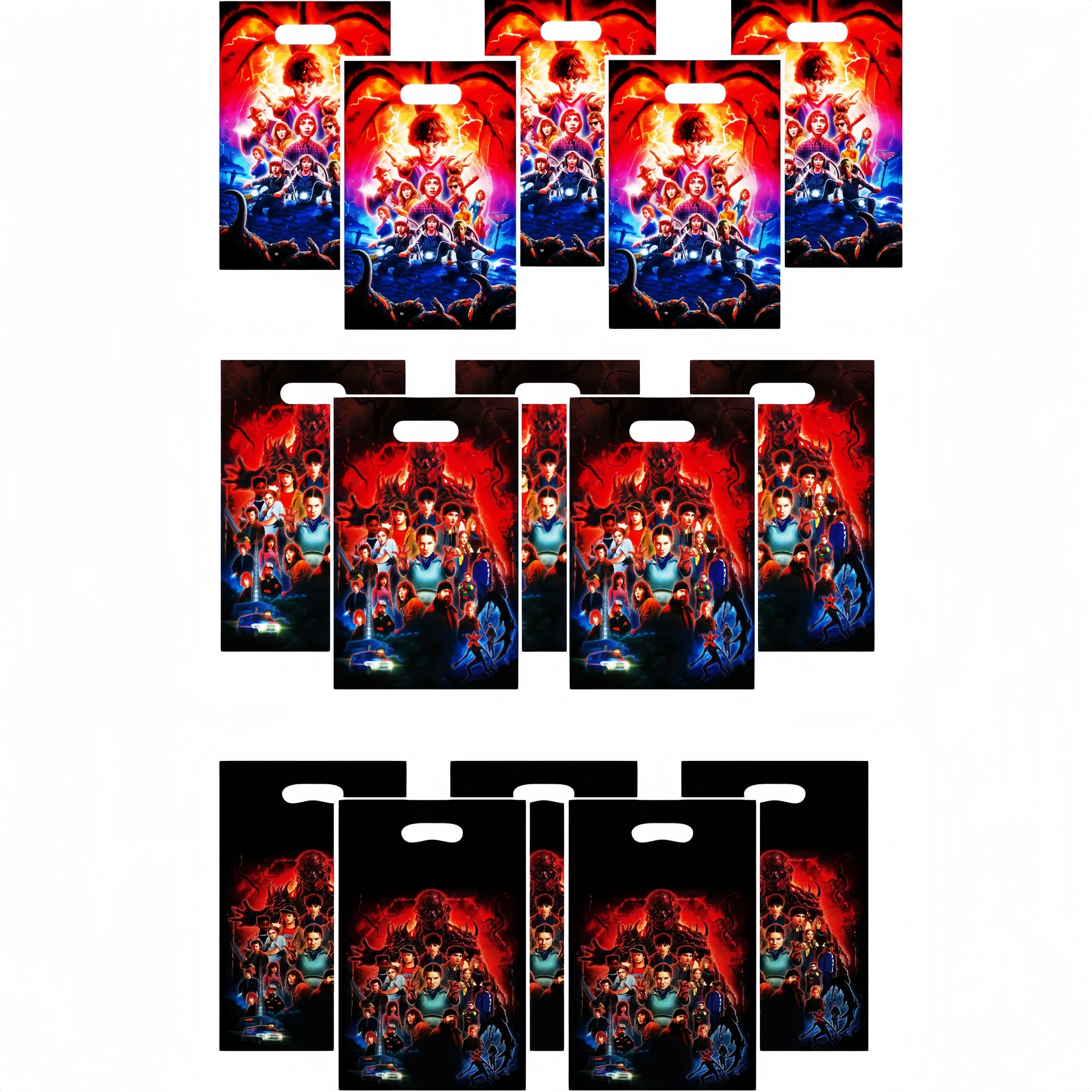 

10pcs party favor bag 1980s Retro Sci-Fi /Hawkins Town Atmosphere, Movie & TV Fan Merchandise[Styles are sent randomly]