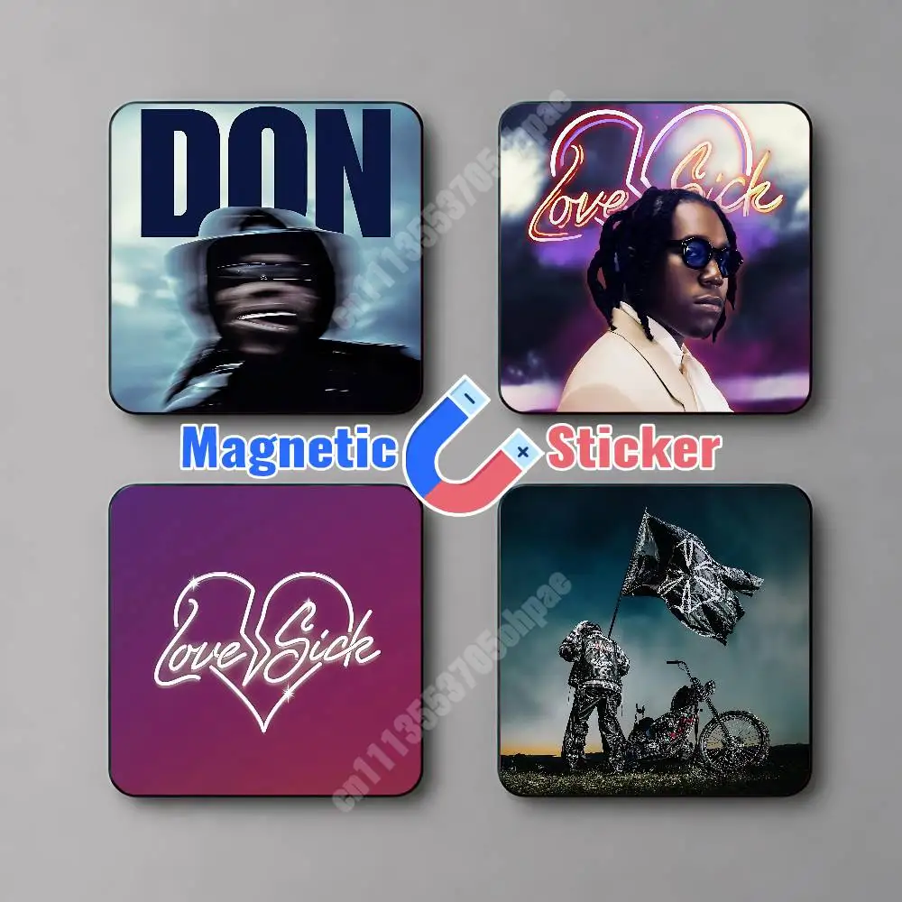 Rapper D-Don T-Toliver Love Sick Magnetic Sticker Reflective Fridge Decal for Metal Surfaces Magnet Sign