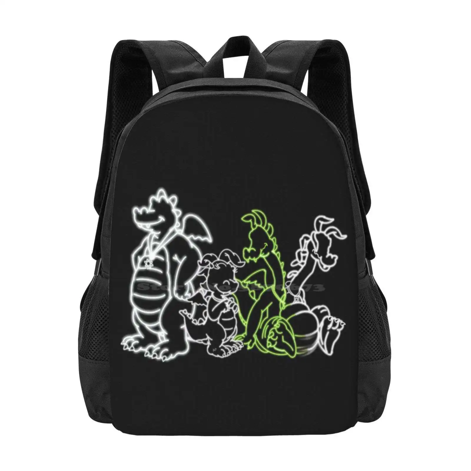 Glow Dragon Tales Hot Sale Schoolbag Backpack Fashion Bags Dragons Dragon Tales Glow Cassie Org Zack Weezie Cartoons Kids