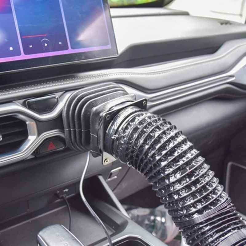 USB Fan Car Outlet Extension Hose, Flexible Cooling Duct for Back Comfort and Directed Parked Daily Use Support 448A