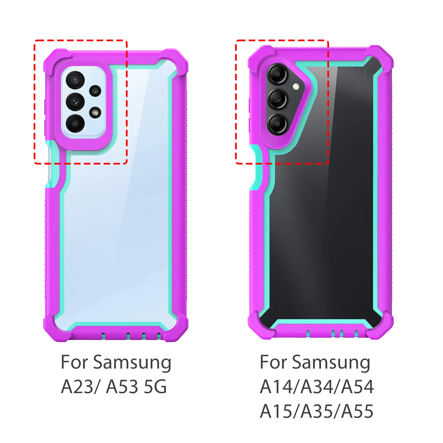 Shockproof TPU Case For Samsung Galaxy A15 A35 A55 A14 A34 A54 A23 A53 5G Bumper Clear Back Cover