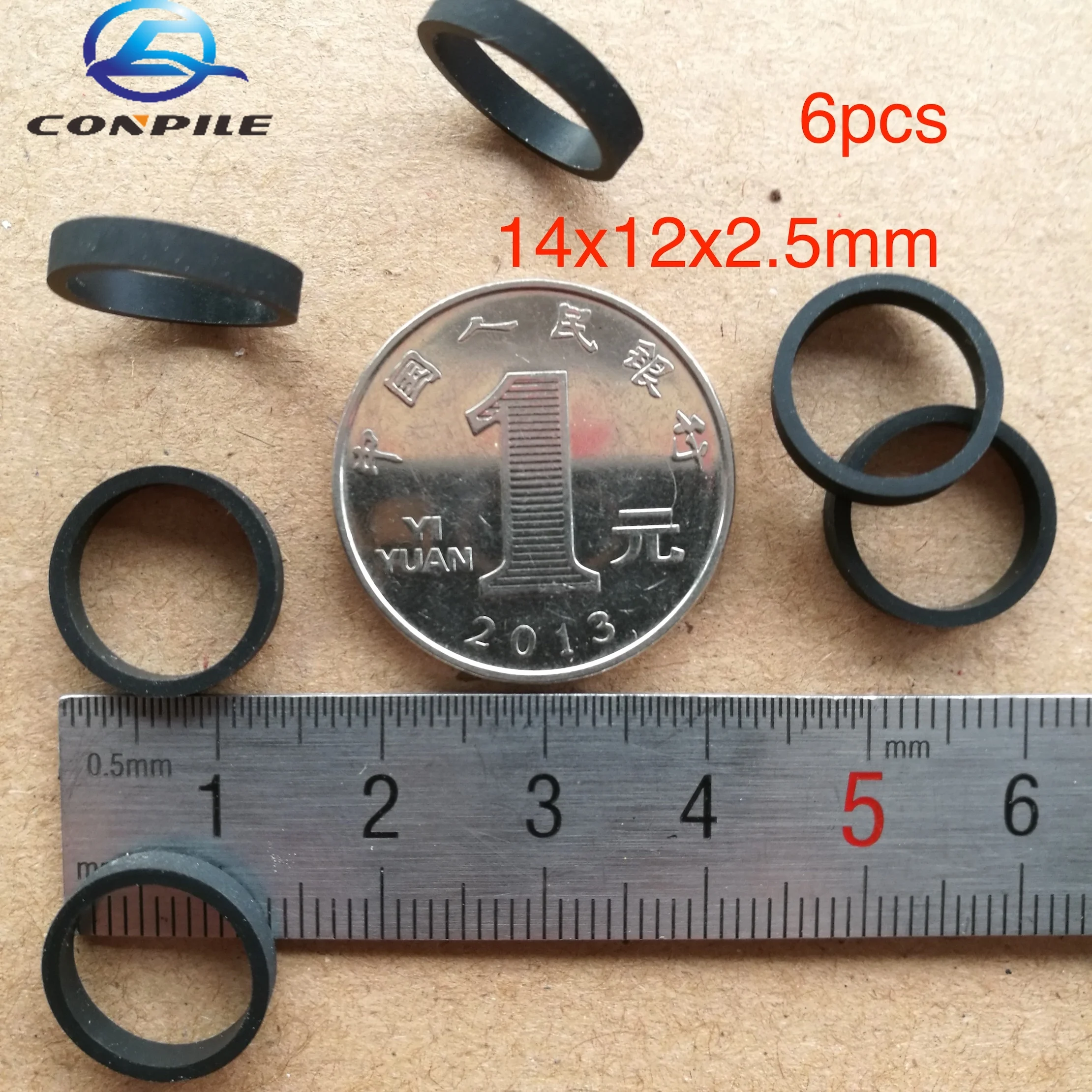 6pcs 14*12*2.5mm wheel shock absorber for belt pulley cassette deck audio tape recorder pinch roller Stereo player