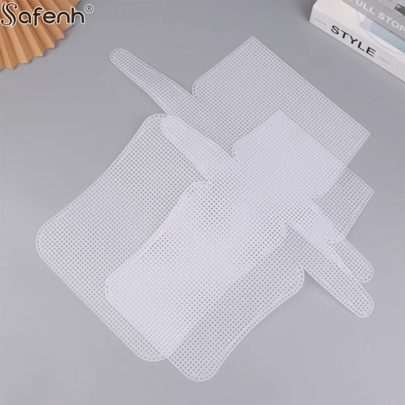 Maglia di plastica per la realizzazione di borse Borse artigianali fai-da-te Materiale per tessitura Borse con gancio di chiusura realizzate con gancio a griglia in plastica Artigianato che realizza accessori