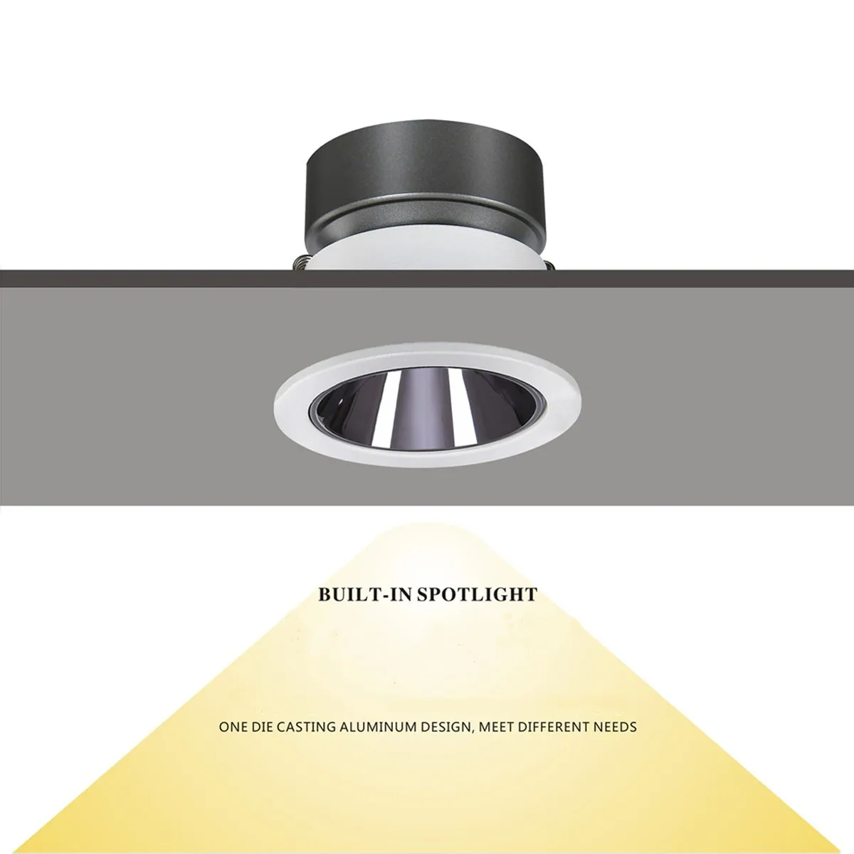 Luz Led descendente regulable, foco COB para techo, 7W, 9W, 12W, 15W, AC85-265V de iluminación interior empotrada