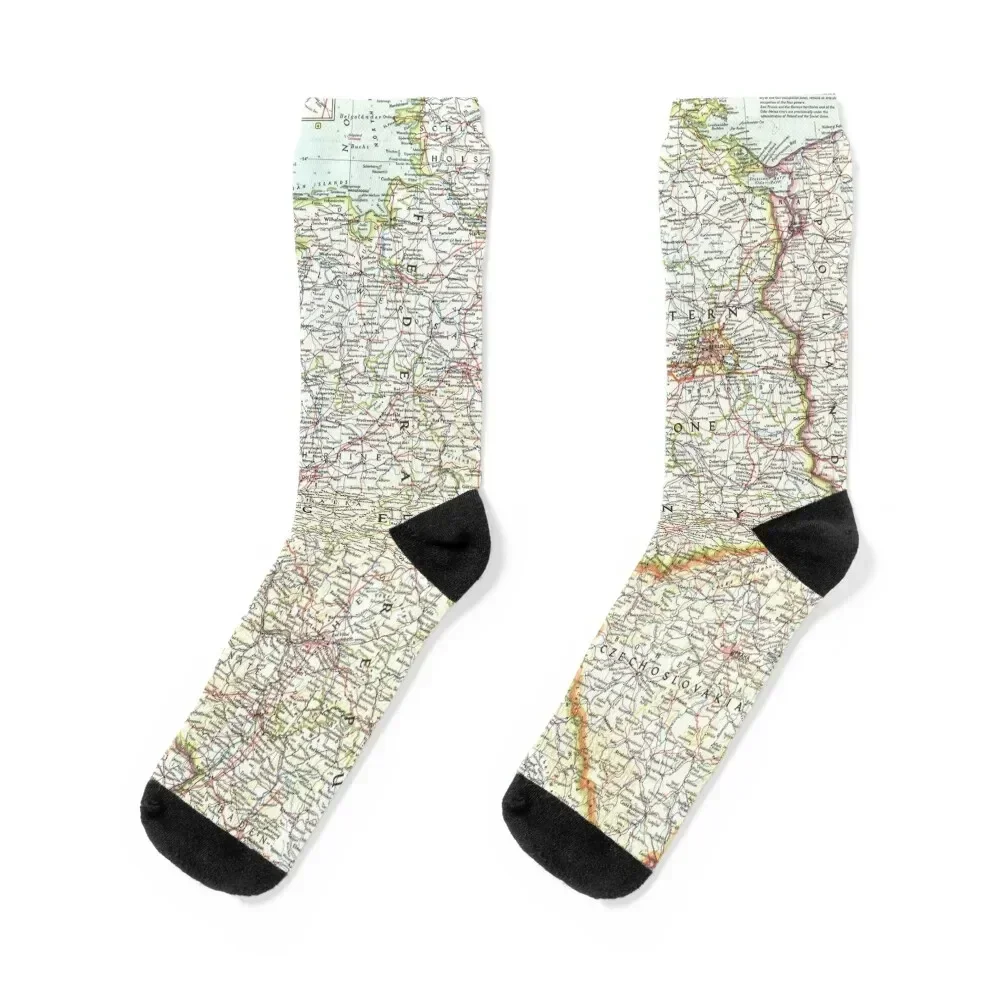 

Germany railway map 16k Socks hiphop funny gift Lots Christmas Mens Socks Women's
