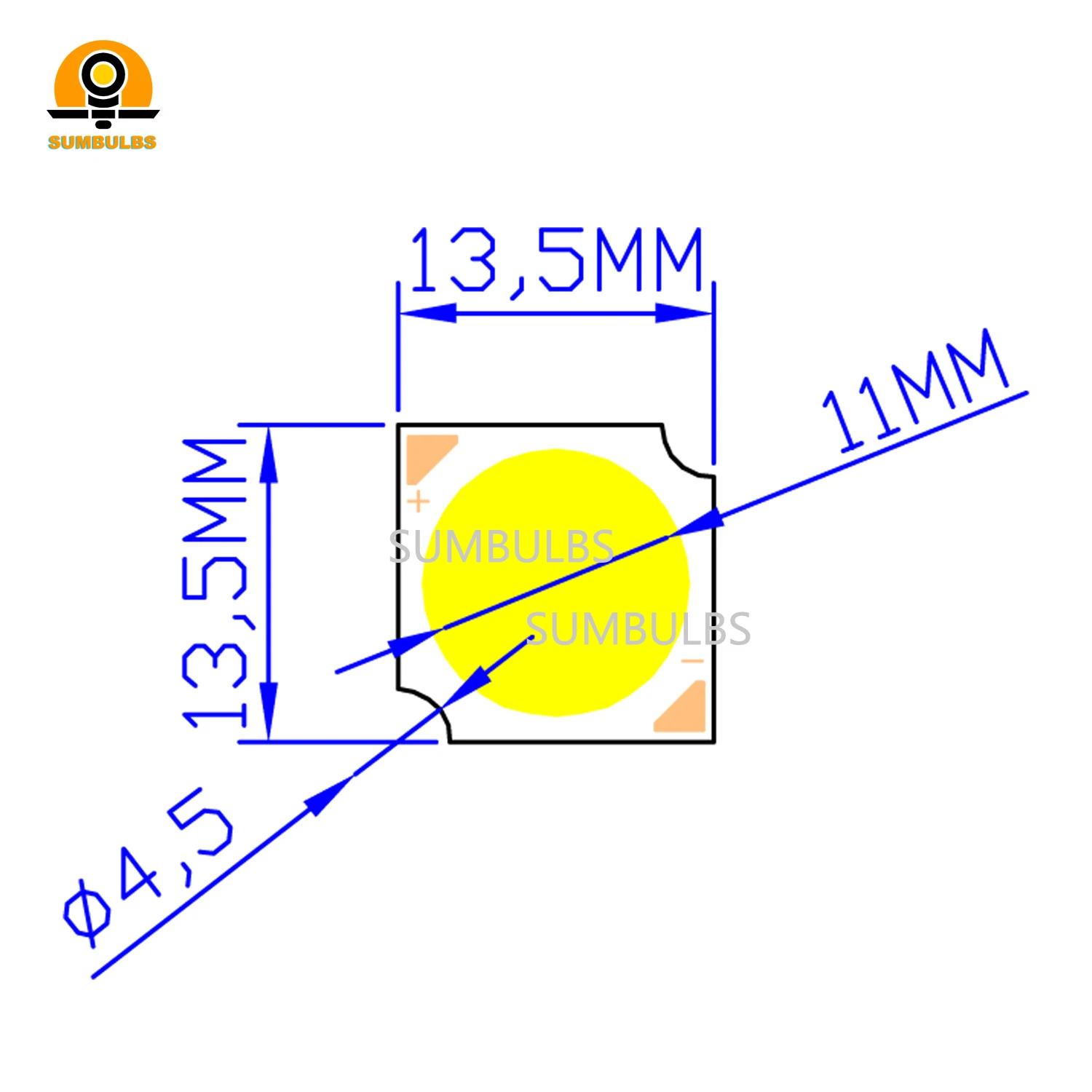 Módulo LED para lámpara de interior, fuente de luz COB, Chips Epistar, frío y cálido blanco Natural, 3W, 5W, 7W, 10W, 12W, 14x14mm