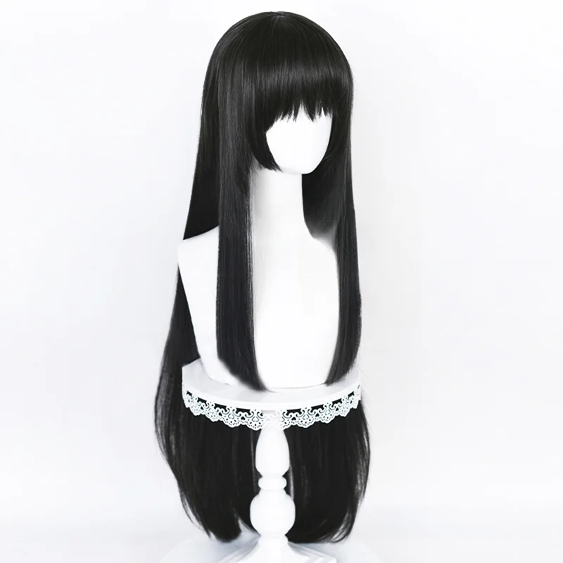 2 Styles Akemi Homura Cosplay Synthetic Wig 90cm Long Black Wigs Cosplay Anime Wig Heat Resistant Hair Halloween