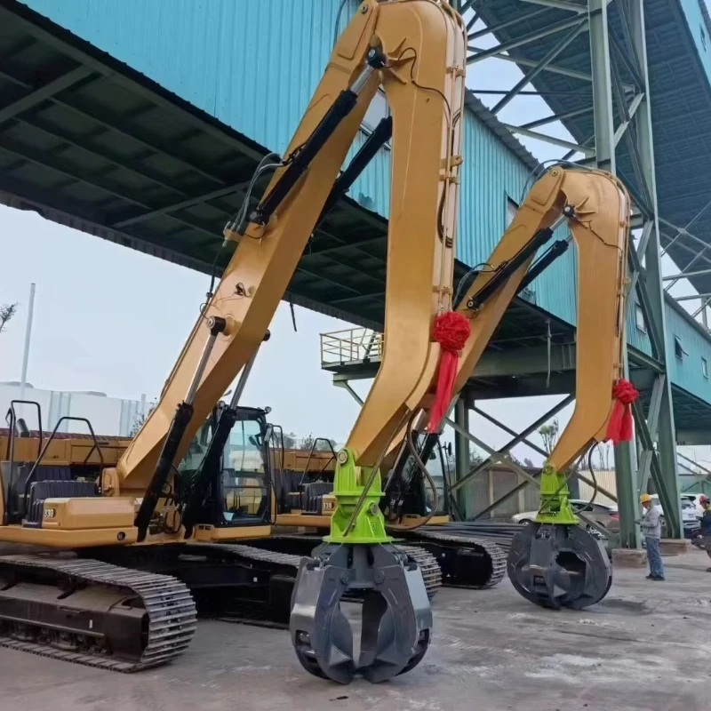 Sturdy Rotating Grapple for Construction Stone Handling