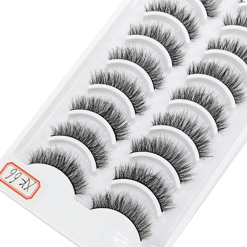 NEU 10 Paar Flauschige Künstliche Nerz-Wimpern Natürliche Lange Falsche Wimpernverlängerung Handgefertigte Volumen 3D Wimpern Make-up Faux Cils Cilios – Detail 17
