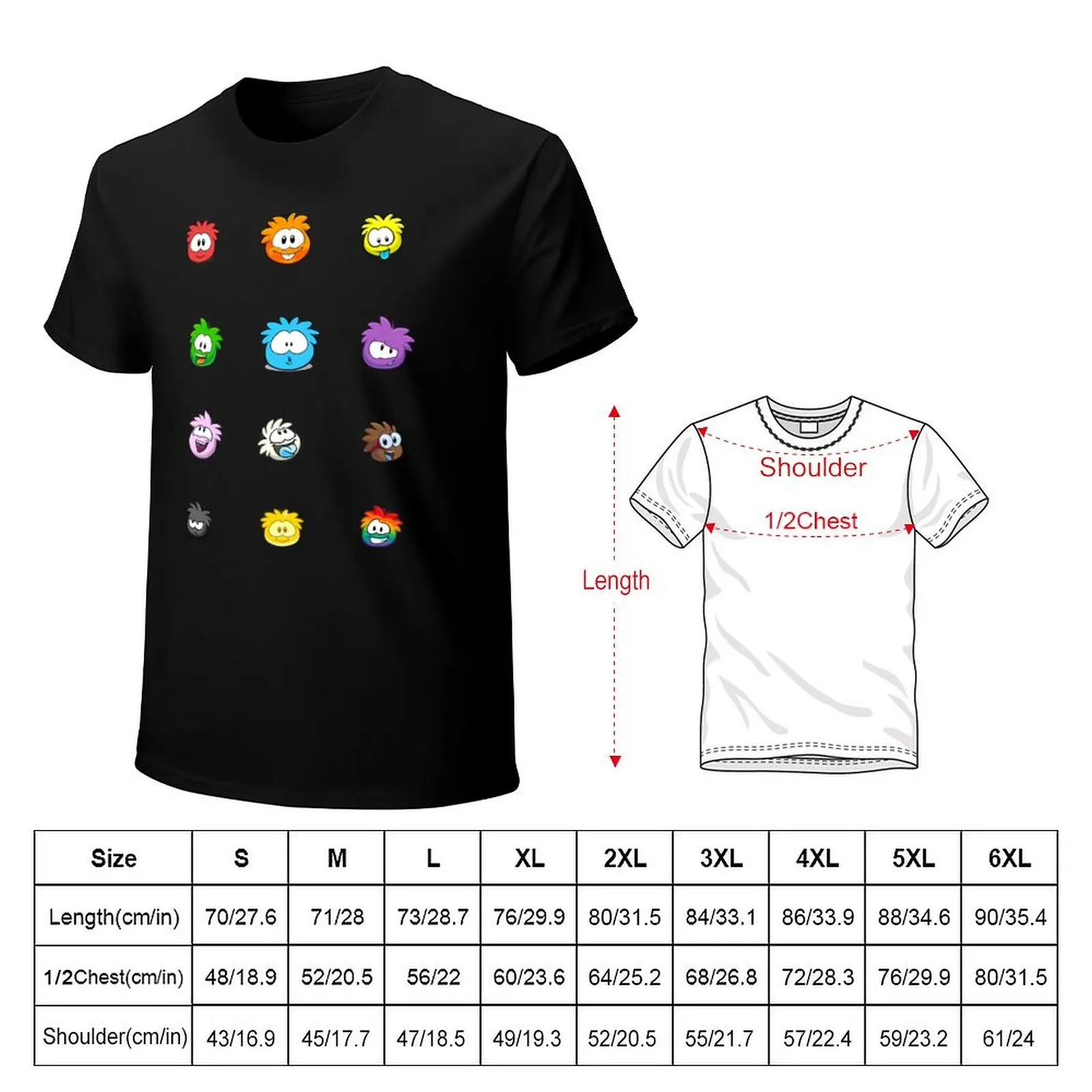 Club penguin Puffle pack T-Shirt Plus Size Outdoor Casual Top