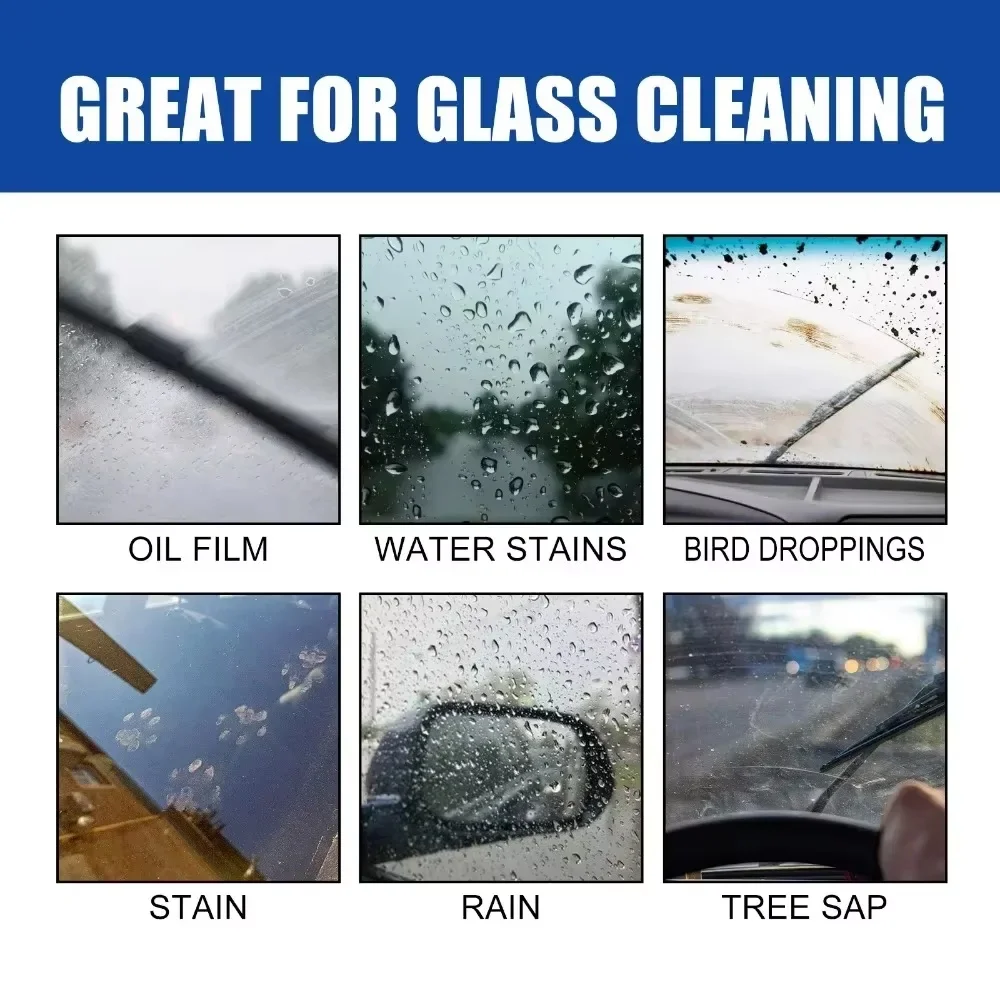 100ml Automotive Glass Oil Film Remover Spray Rainproof Water Repellent Cleaner For Windshield Rearview Mirror Household view 4