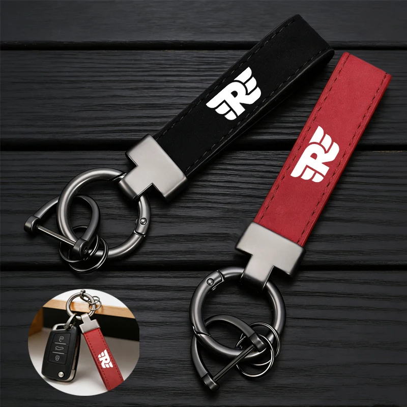 

For Royal Enfield Bullet/Meteor/Classic 350 500 Interceptor 650 Motorcycle Keyring LOGO Leather Suede Keychain Accessories