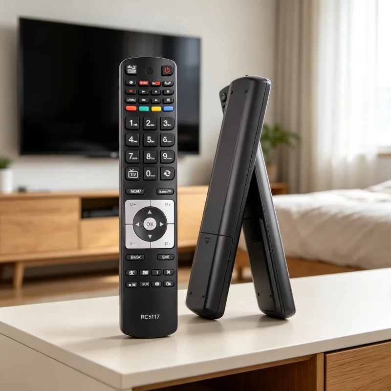 RC5117 Replacement Remote Control Fit for Hitachi Techwood LUXOR Technika Alba Telefunken Polaroid FINLUX Bush Smart TV