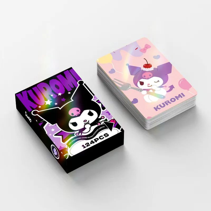 124 قطعة/المجموعة/مجموعة بطاقة سانريو كورومي الجديدة لومو شخصيات كوميدية HD Photocard مجموعة كوسبلاي هدية #5