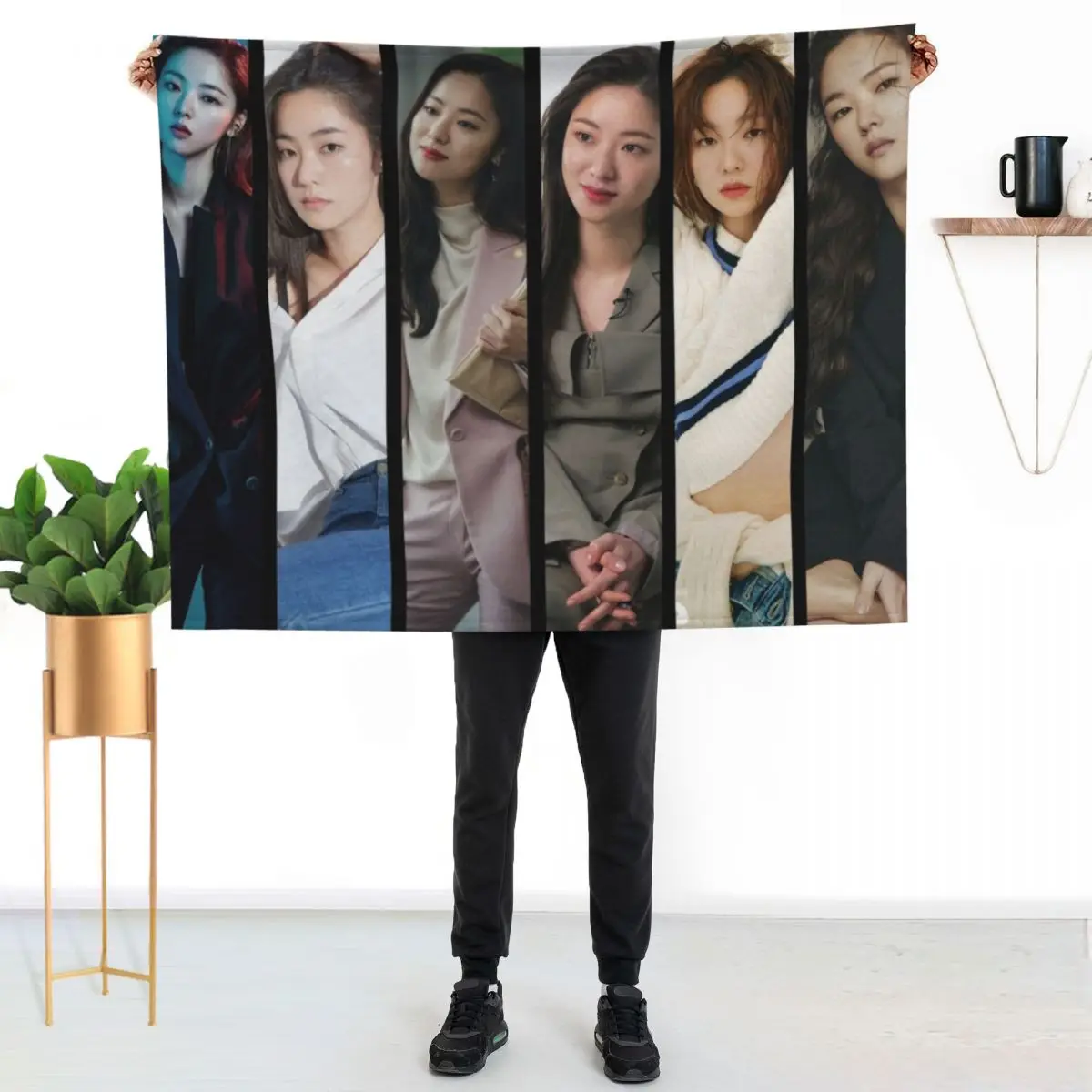Vincenzo Ms Hong Cha Young Jeon Yeo Been Collage Throw Blanket Beach Bed Soft Plaid Luxury Brand Blankets