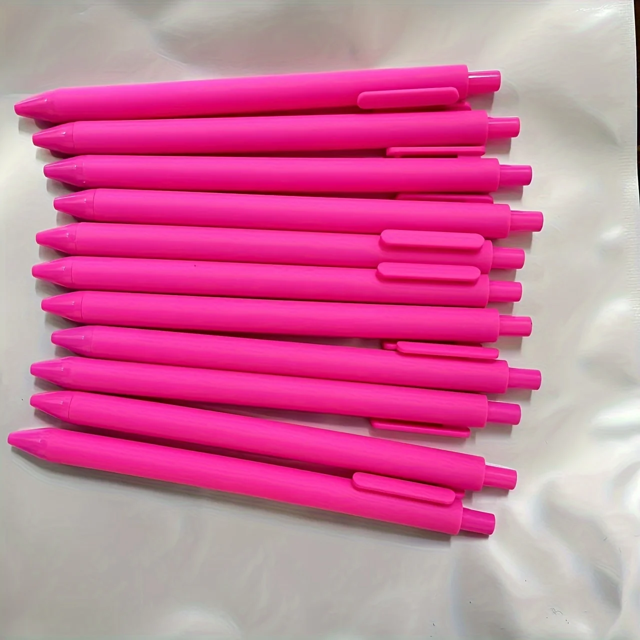 5-Pack Pink Ribbon Ballpoint Pens, Lightweight Plastic, Neutral Point, Random Color, Office Writing Supplies