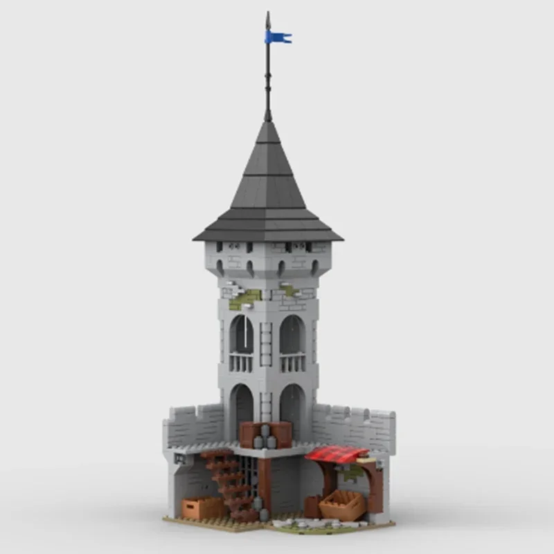 Mittelalter liche Festung Modell Moc Gebäude Ziegel schwarze Falken Schloss Technologie modulare Blöcke Geschenk Weihnachts spielzeug DIY Sets Montage