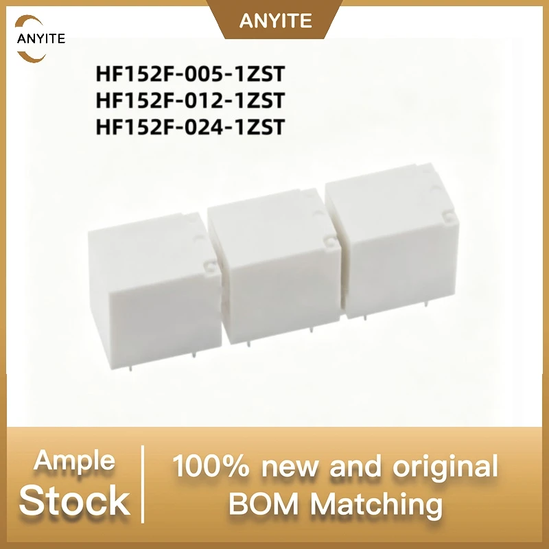 10Pcs/LOT  NEW HF152F-005-1ZST 5VDC HF152F-012-1ZST 12VDC HF152F-024-1ZST 24VDC 5PINS 16A