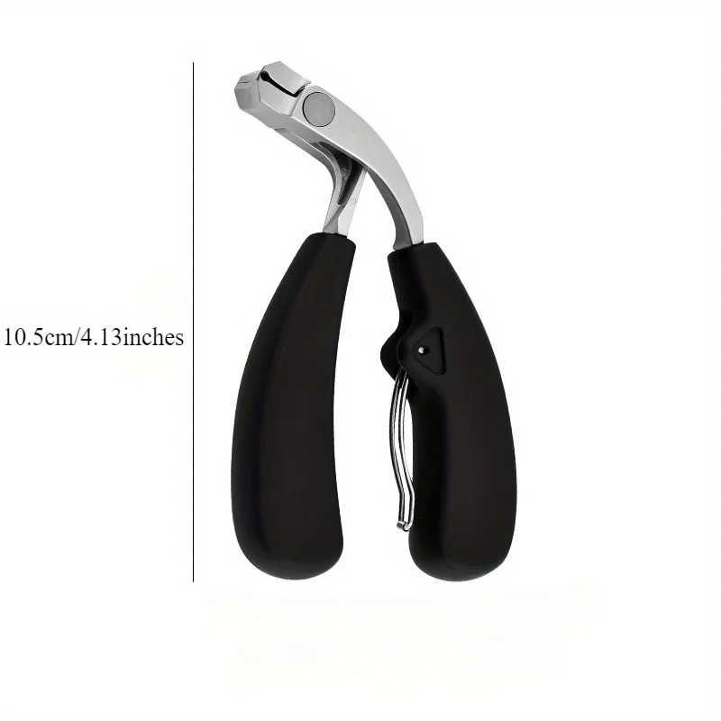 1PCS Stainless Steel Curved Nail Clippers Large Opening Three Times Anti-Splash Storage Nail Clippers Thick Toenails Heavy Duty