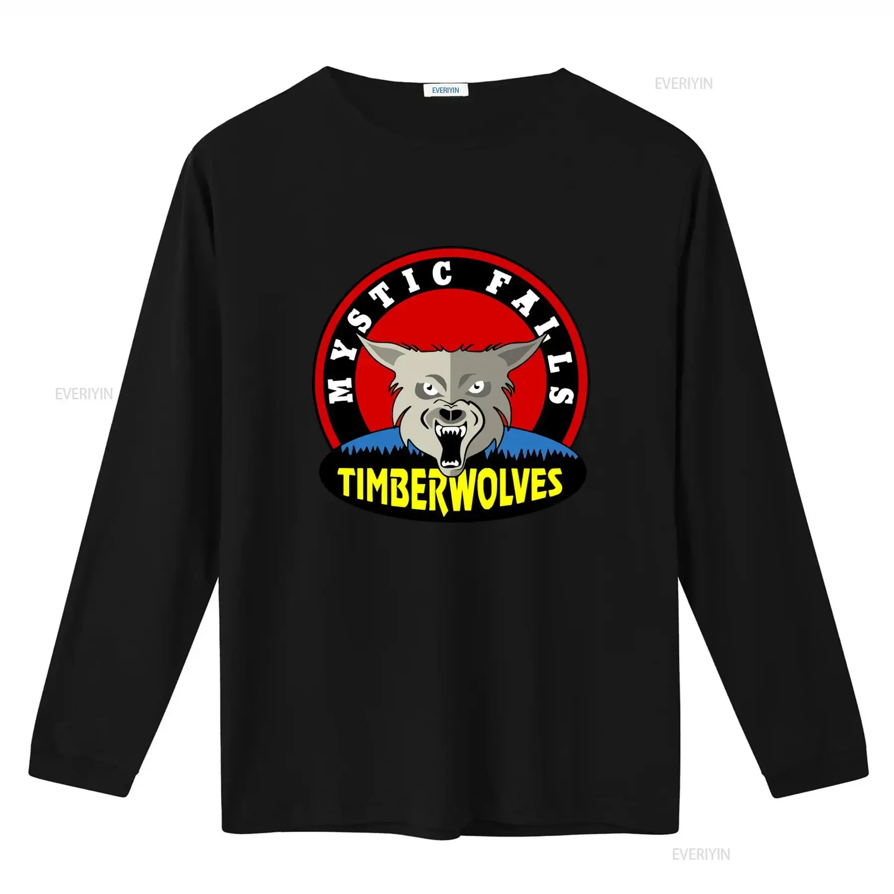 Mystic Falls Timberwolves T Shirt The Vampire Diaries Inspired for Fans vintage Washed homme Breathable Comfortable fashion