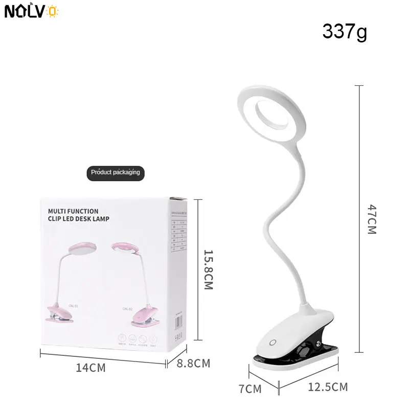 Imagem -02 - Controle de Toque Lâmpada Proteção para os Olhos Usb Pode Ser Escurecido Toque Lâmpada Mesa Cabeceira Luz Leitura Lâmpada Led Luz para o Quarto